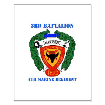 3B4M - M01 - 02 - 3rd Battalion 4th Marines with Text - Small Poster - Click Image to Close